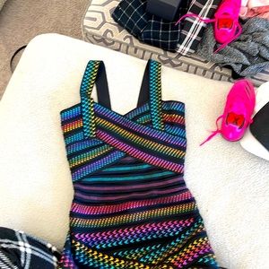 Rain bow fitted dress